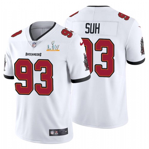 Men's White Tampa Bay Buccaneers #93 Ndamukong Suh 2021 Super Bowl LV Limited Stitched Jersey